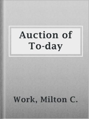 cover image of Auction of To-day